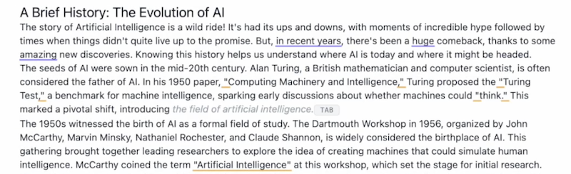 AI generating marketing copy with conversion focus